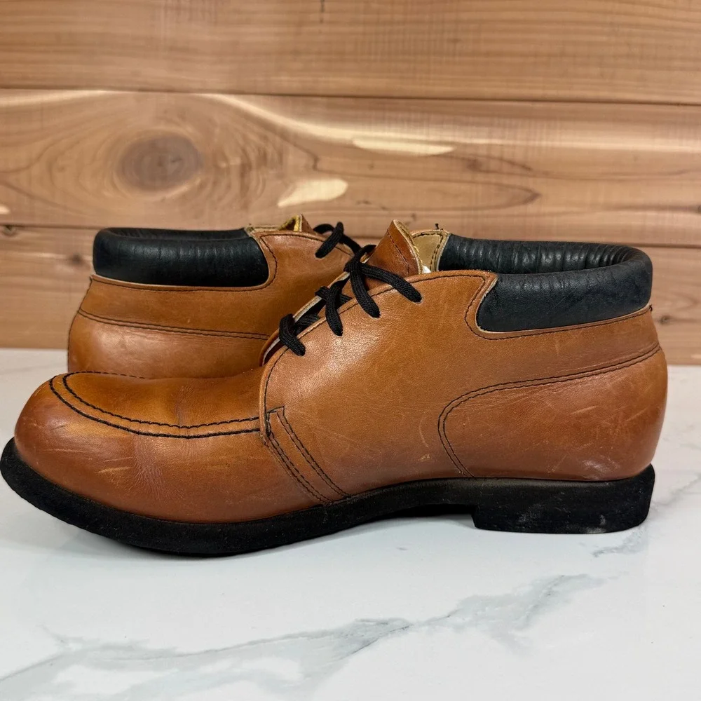Red Wing Mens Vintage Leather Chukka‎ Oxford Shoes Brown Size 8.5 AA USA